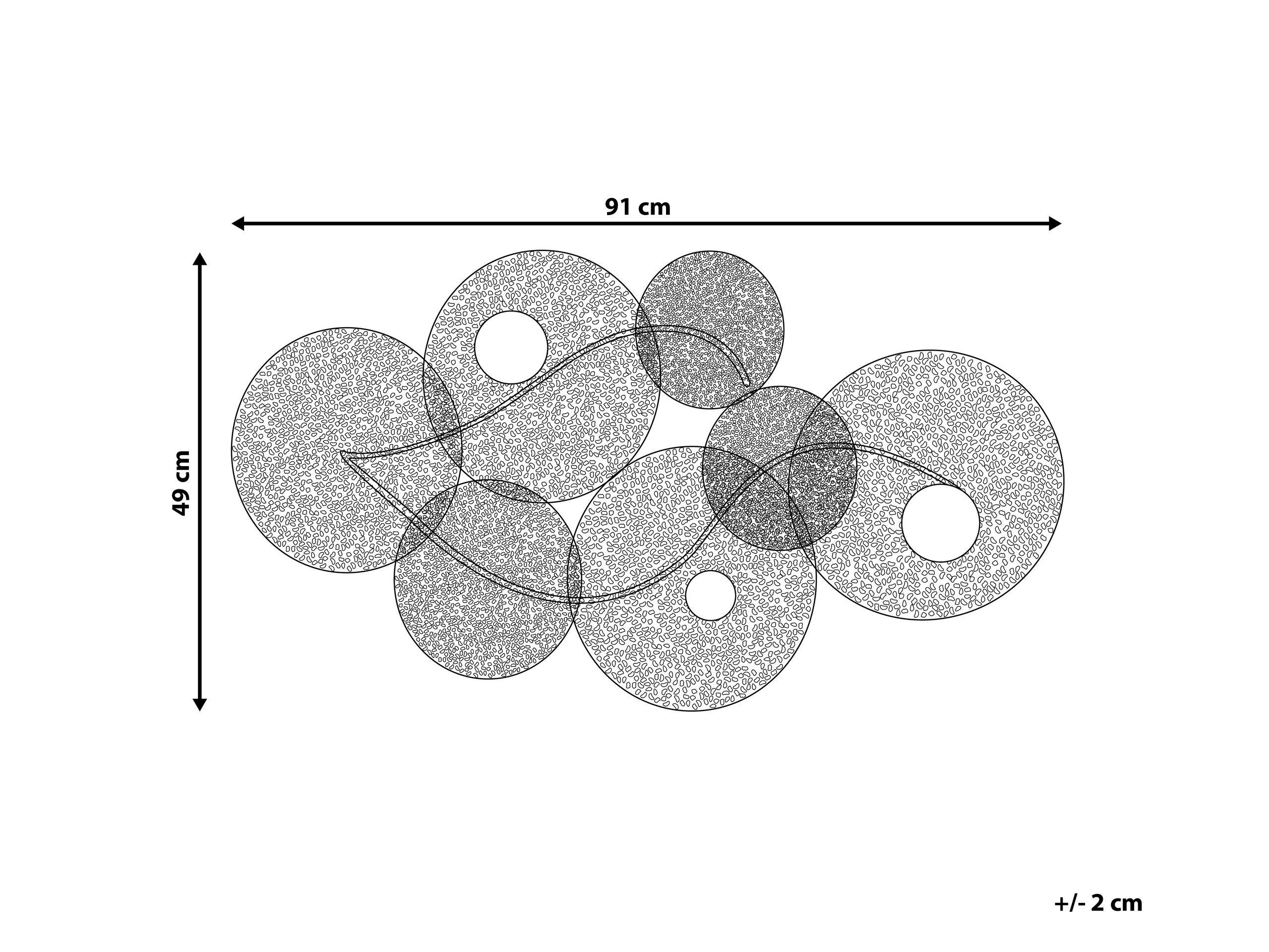 Beliani Wanddekoration aus Metall Modern POLONIUM  