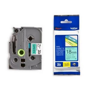 Cassetta nastro Brother TZe TZe-741 Colore Nastro: Verde Colore carattere:Nero 18 mm 8 m