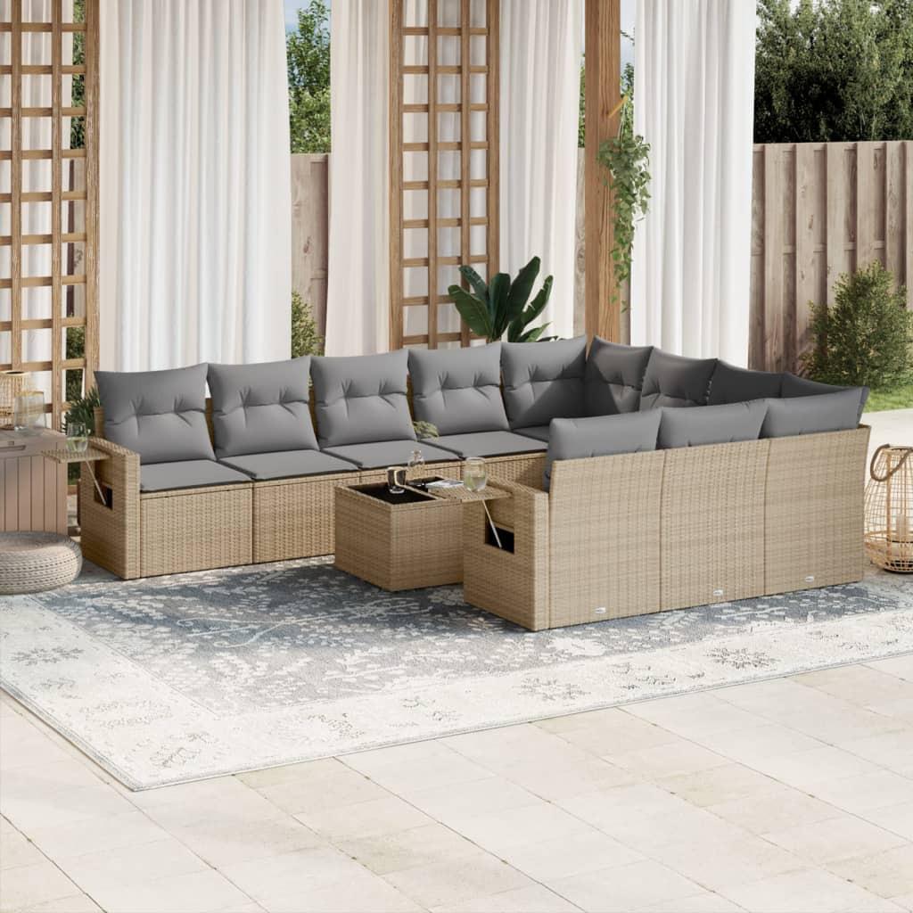 VidaXL set divano da giardino Polirattan  