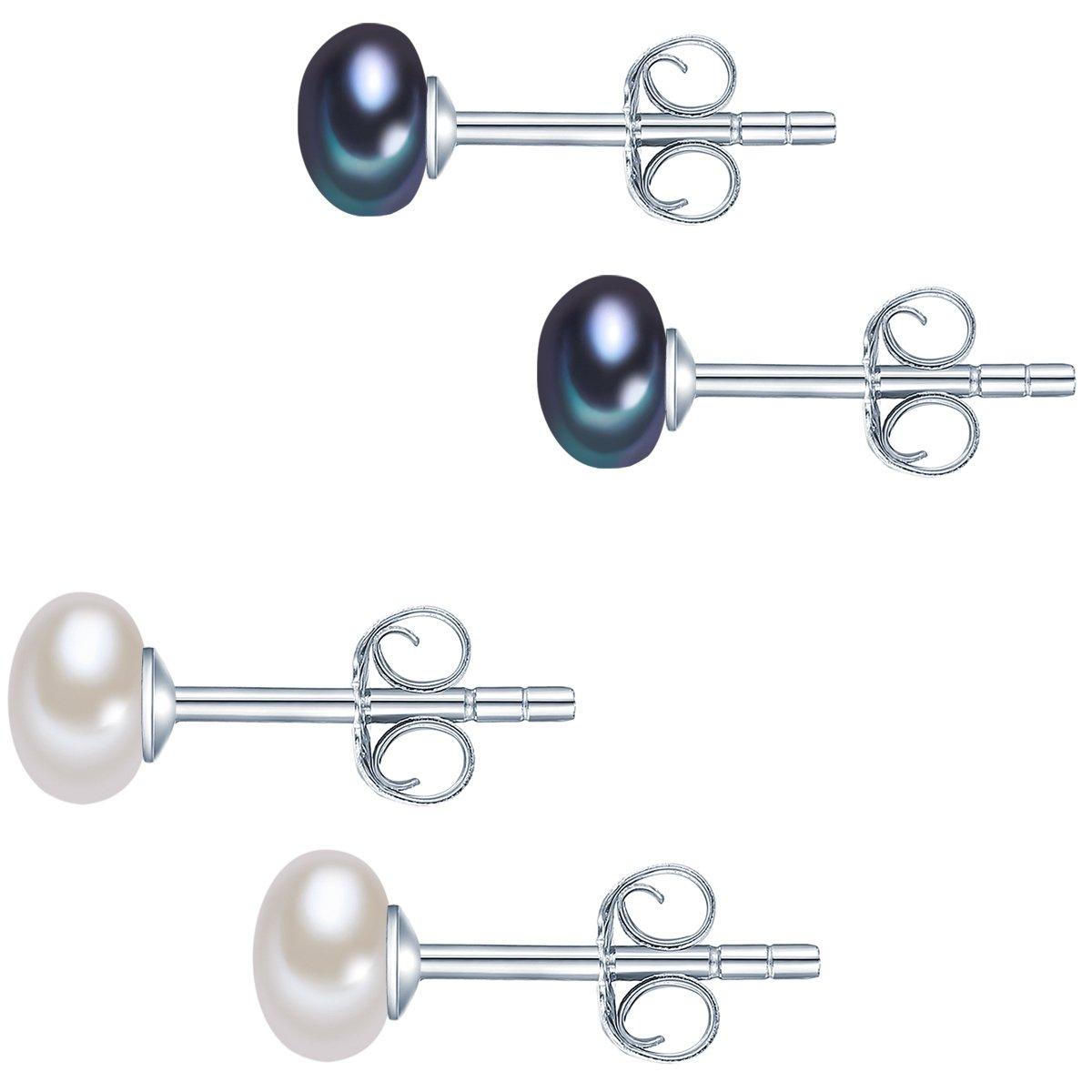 Valero Pearls  Femme Puce d'oreille en perle 