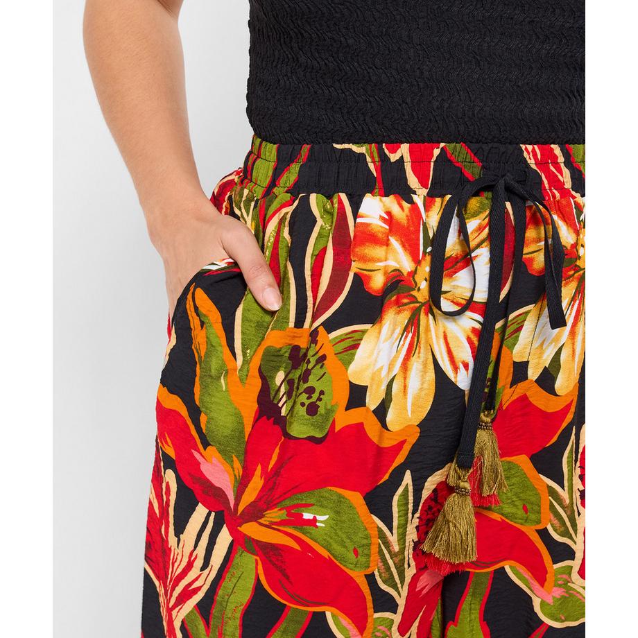 Joe Browns Weit geschnittene Hose mit Blumenmuster und Elastikbund  