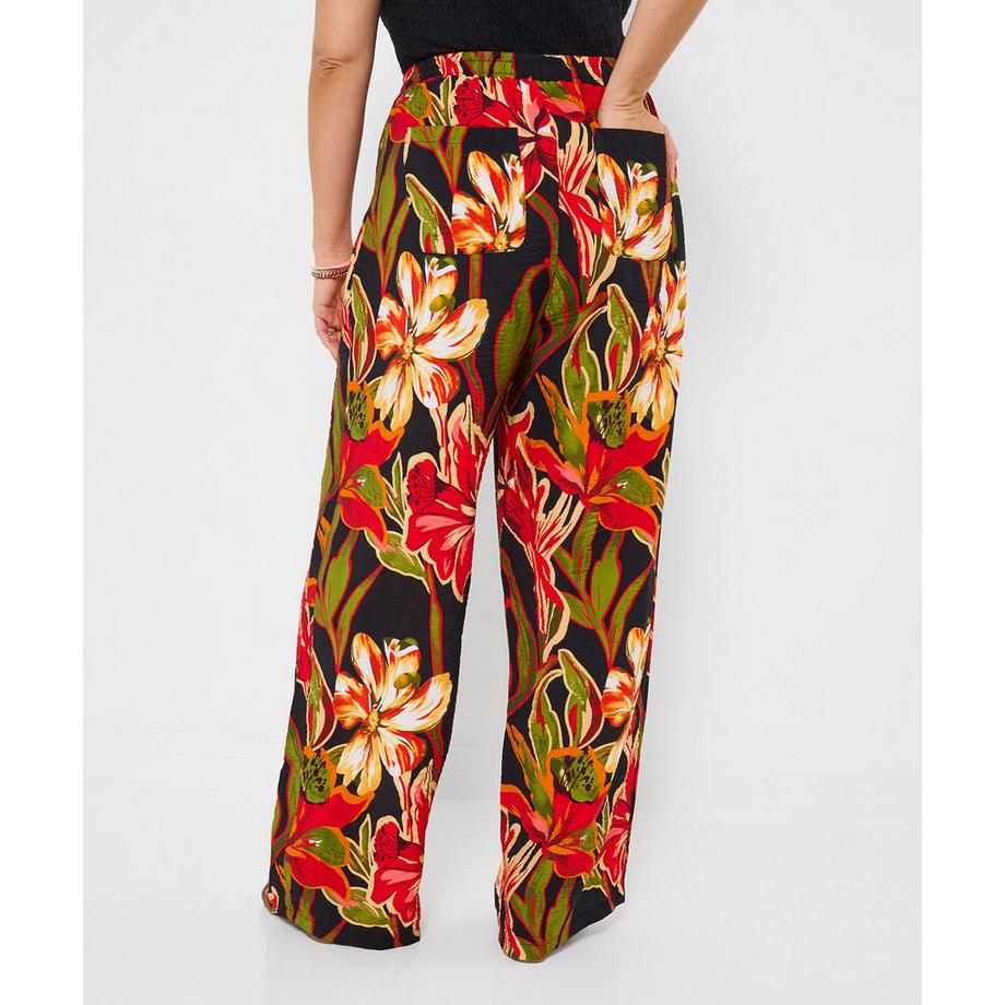 Joe Browns Weit geschnittene Hose mit Blumenmuster und Elastikbund  