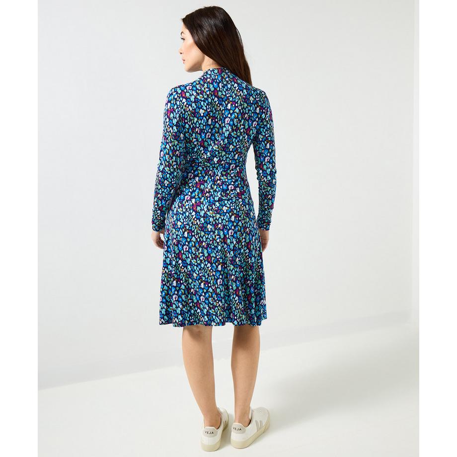 Joe Browns Robe Courte en Jersey Imprimée Col Montant  