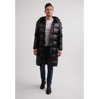 CASH-MERE.CH Lungo Piumino con Cappuccio e Fodera in Cashmere  