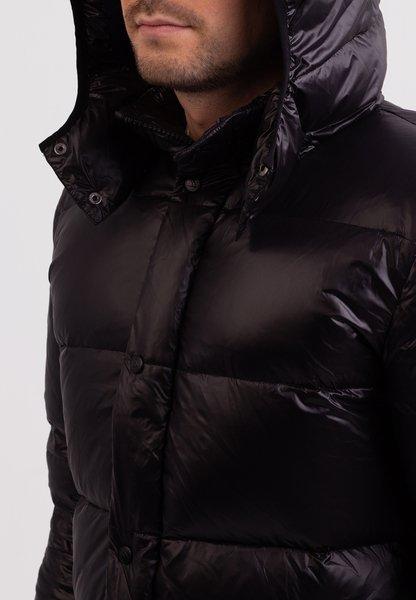 CASH-MERE.CH Lungo Piumino con Cappuccio e Fodera in Cashmere  