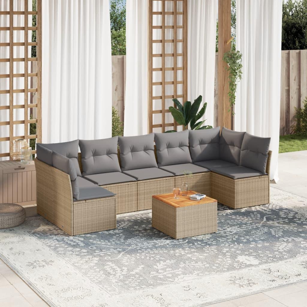 VidaXL set divano da giardino Polirattan  