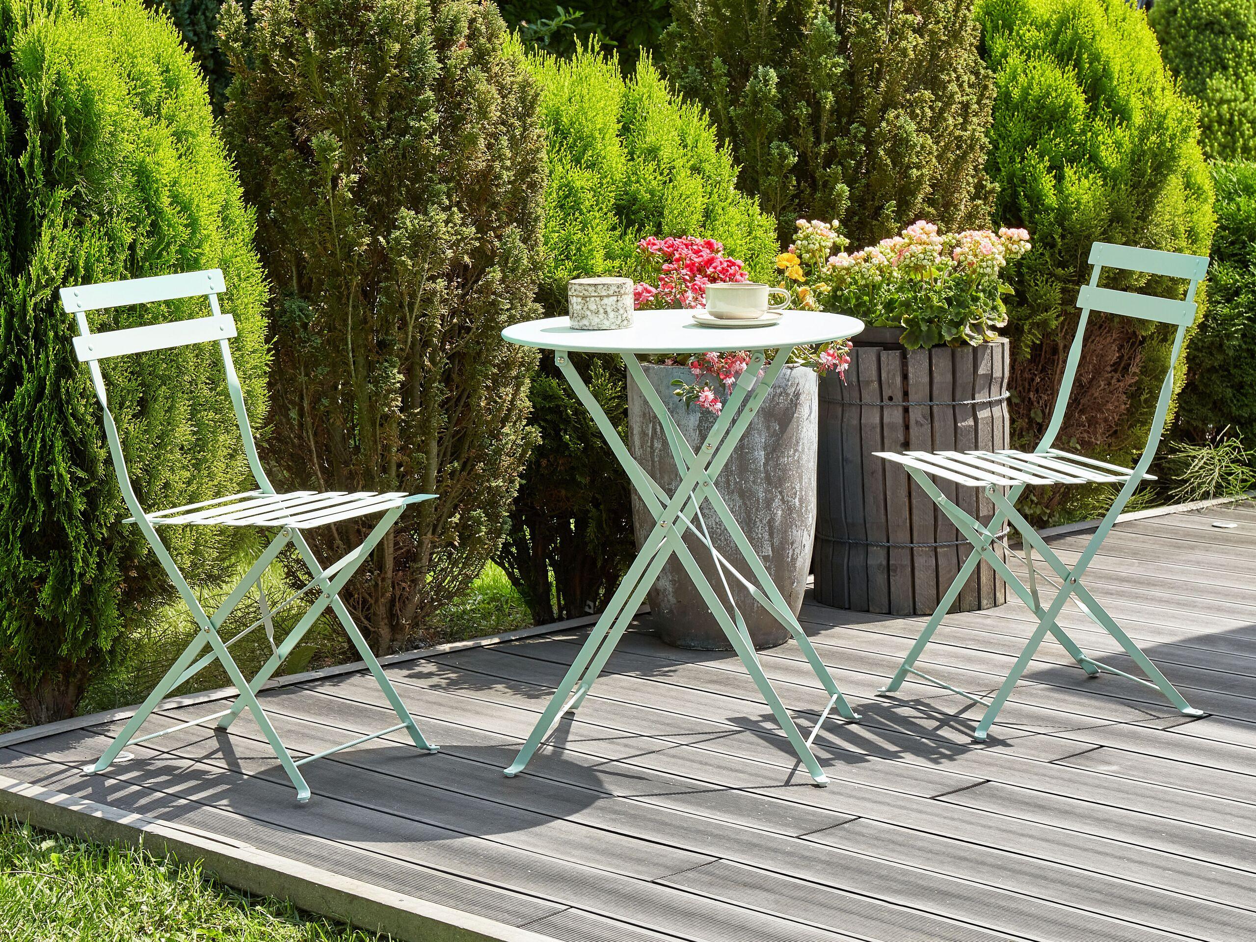 Beliani Bistro Set aus Stahl Modern FIORI  