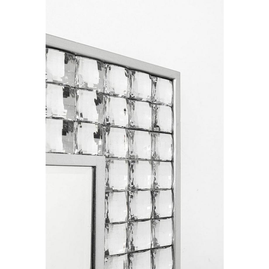 KARE Design Miroir mural Cristaux argent 80x100  