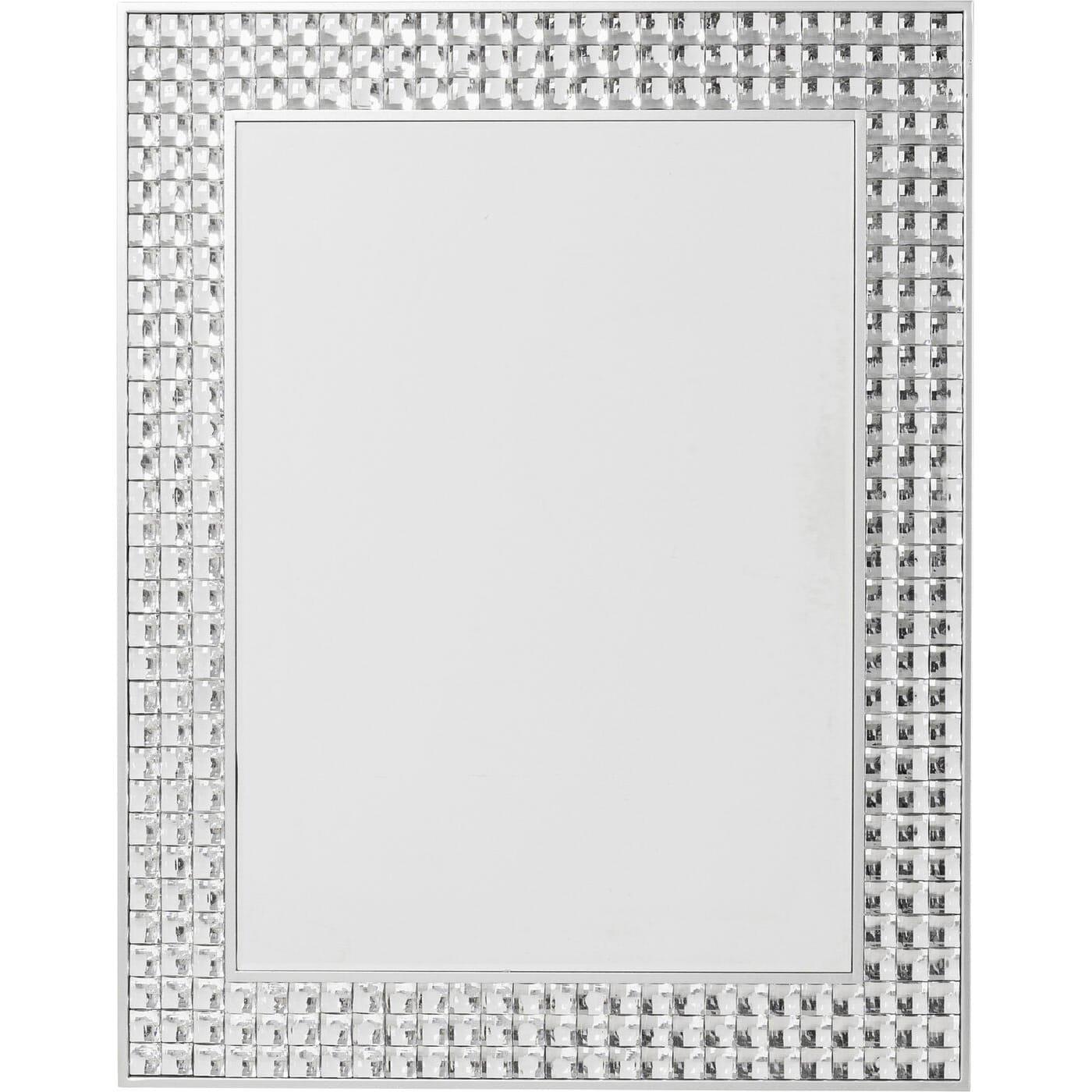 KARE Design Wandspiegel Crystals silber 80x100  