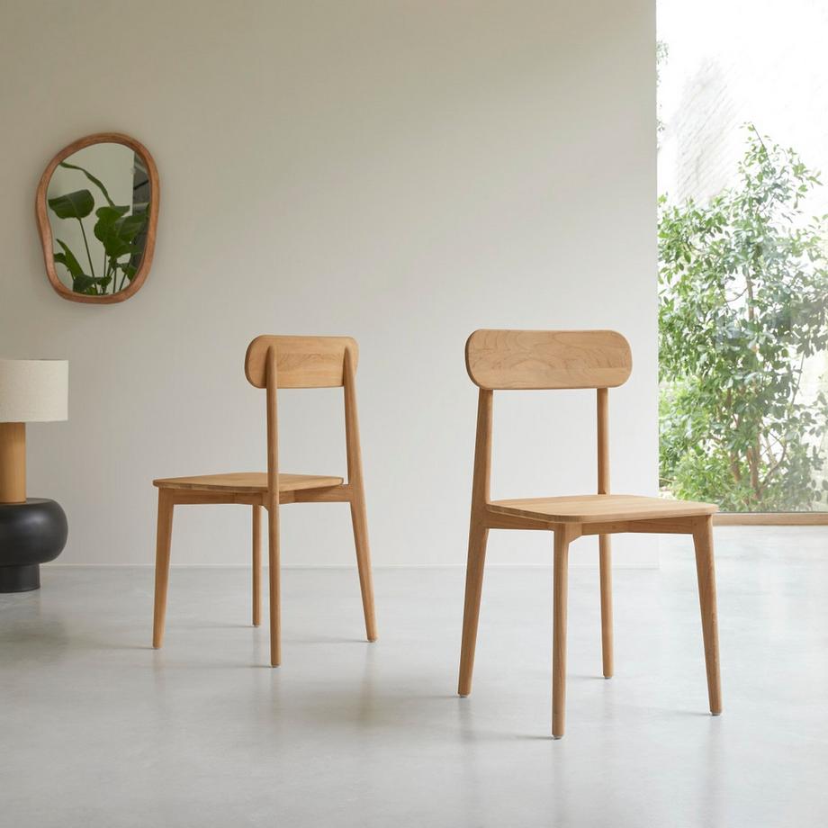 Tikamoon Chaise en teck massif Jonàk  