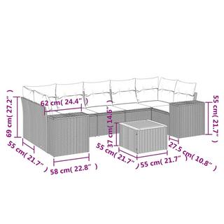 VidaXL Garten sofagarnitur poly-rattan  