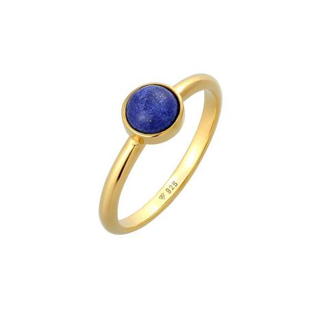 Elli  Bague Lapis Lazuli Edelstein Solitär 925 Silber 