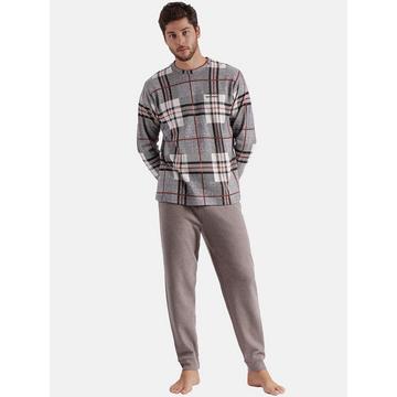 Pyjama Hausanzug Hose und Oberteil mit langen Ärmeln Tartan