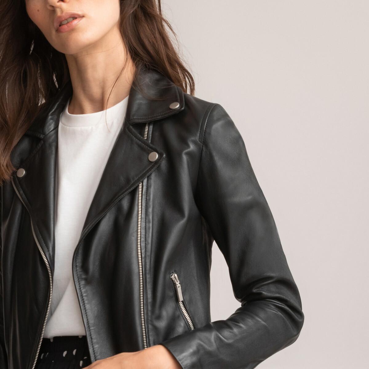 La Redoute Collections  Lederjacke im Bikerstil 