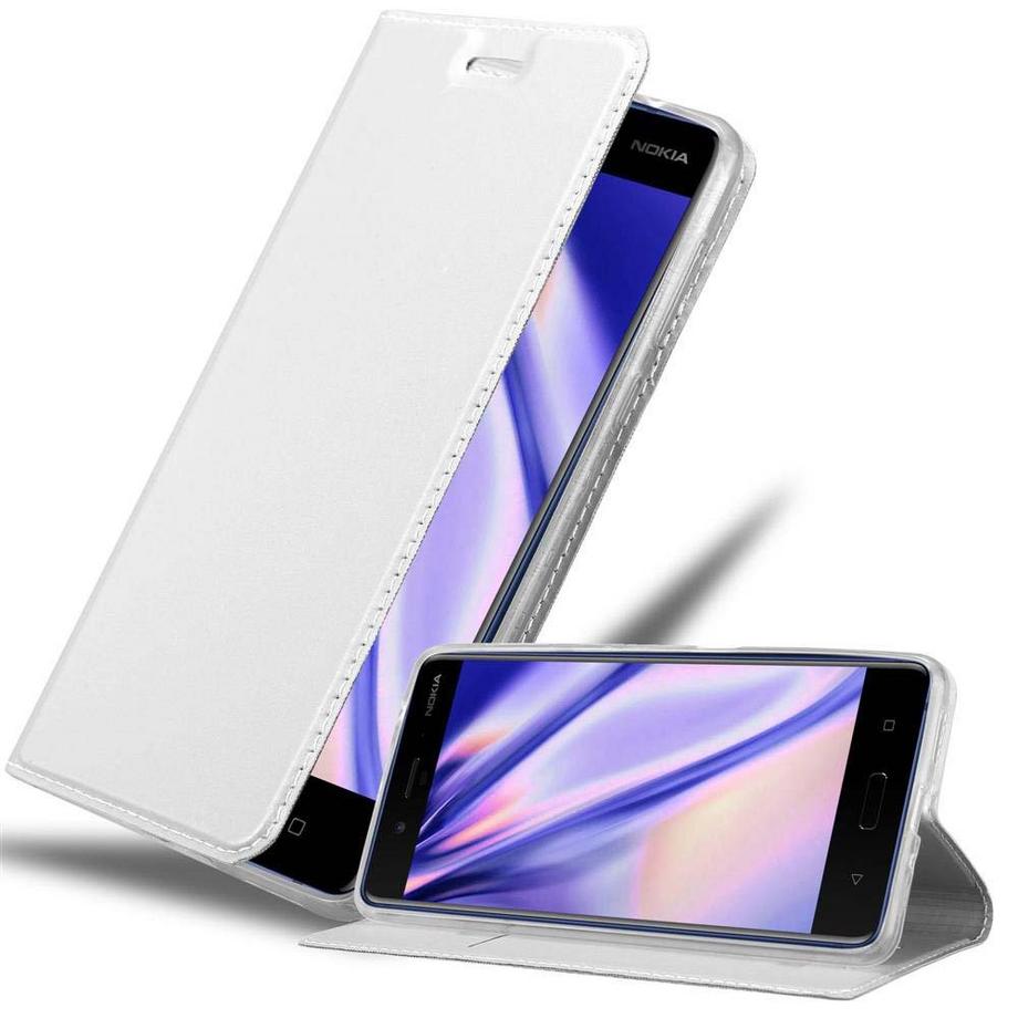 Cadorabo  Housse compatible avec Nokia 8 2017 - Coque de protection avec fermeture magnétique, fonction de support et compartiment pour carte 