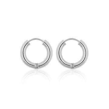 Creolen Weissgold 750 Runddraht Scharnier 16mm