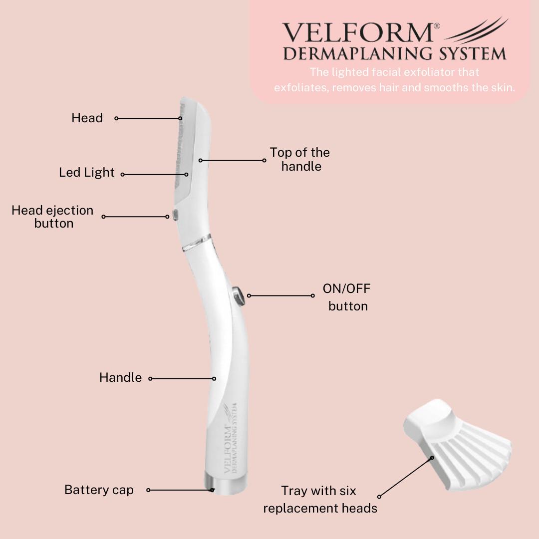 VELFORM Dermaplaning System -Lama per la depilazione del viso  