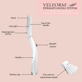 VELFORM Dermaplaning System -Lama per la depilazione del viso  