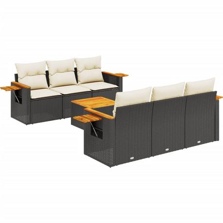 VidaXL set divano da giardino Polirattan  