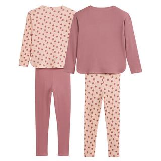 La Redoute Collections  2er-Pack gerippte Pyjamas mit Apfelmuster 