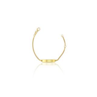 MUAU Schmuck  Plaketten-Armband Gelbgold 750 Panzer, 1.7mm, 14cm 