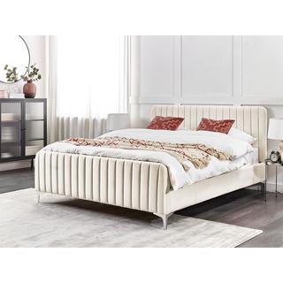 Beliani Bett mit Lattenrost aus Samtstoff Modern LUNAN  