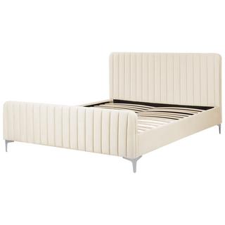 Beliani Bett mit Lattenrost aus Samtstoff Modern LUNAN  