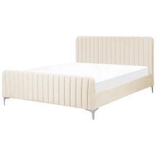 Beliani Bett mit Lattenrost aus Samtstoff Modern LUNAN  