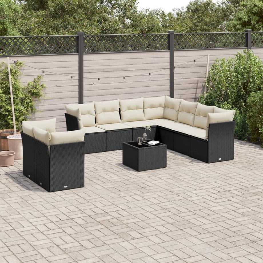 VidaXL set divano da giardino Polirattan  