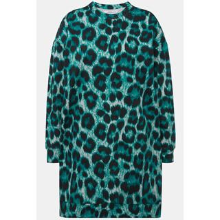 Studio Untold  Sweatkleid, oversized, Leo Print, Rundhals, Langarm 