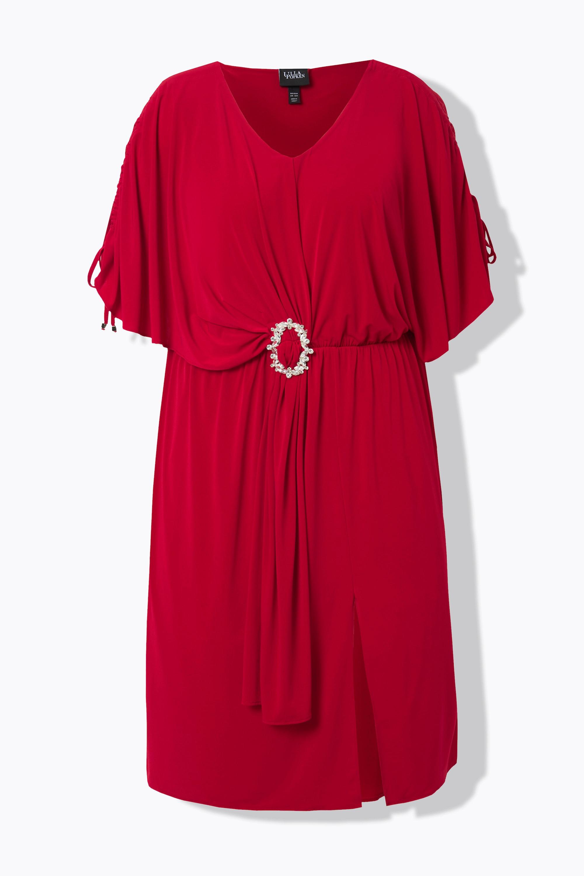 Ulla Popken  Robe midi oversize, boucle fantaisie, cordons pour froncer les manches 