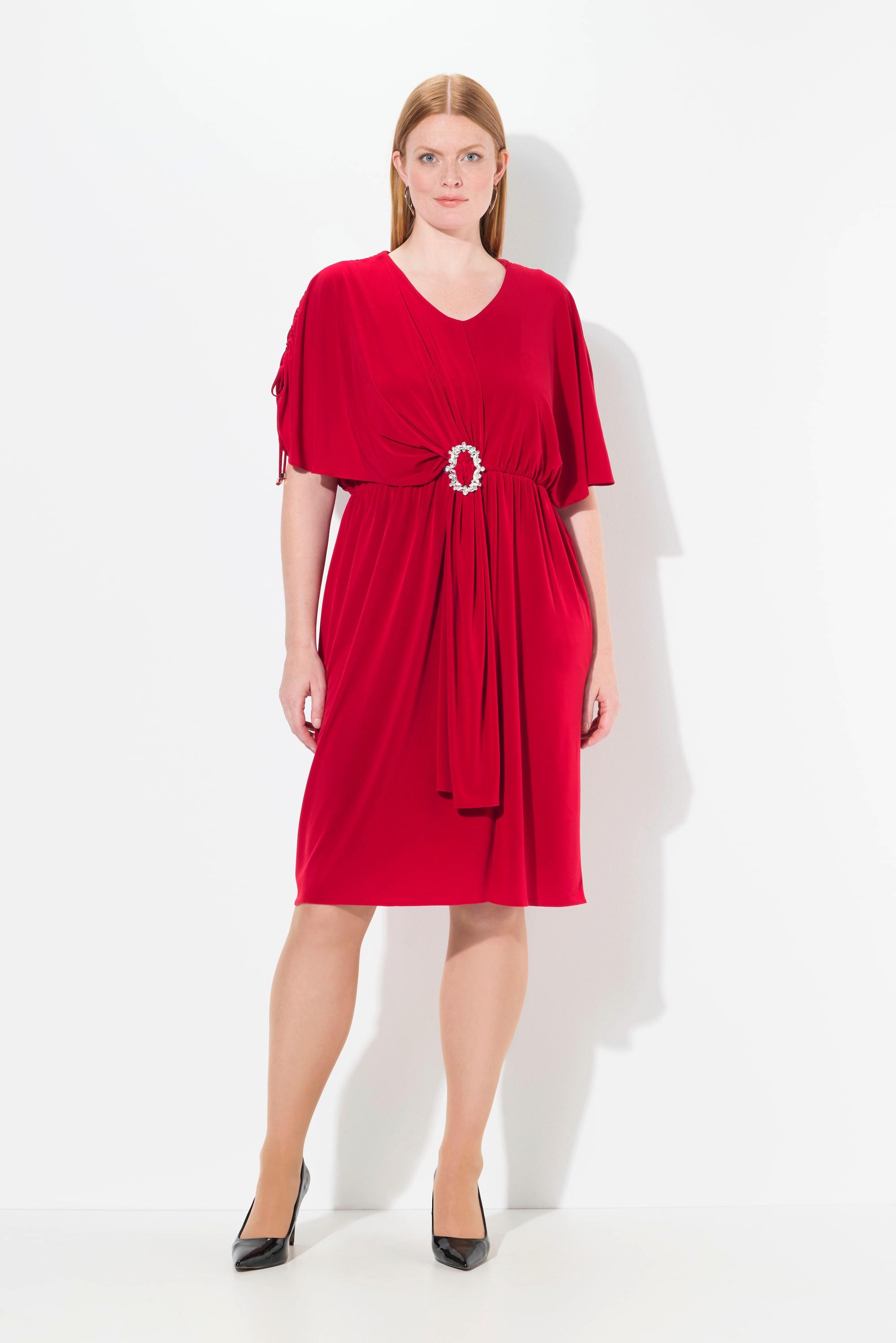 Ulla Popken  Robe midi oversize, boucle fantaisie, cordons pour froncer les manches 