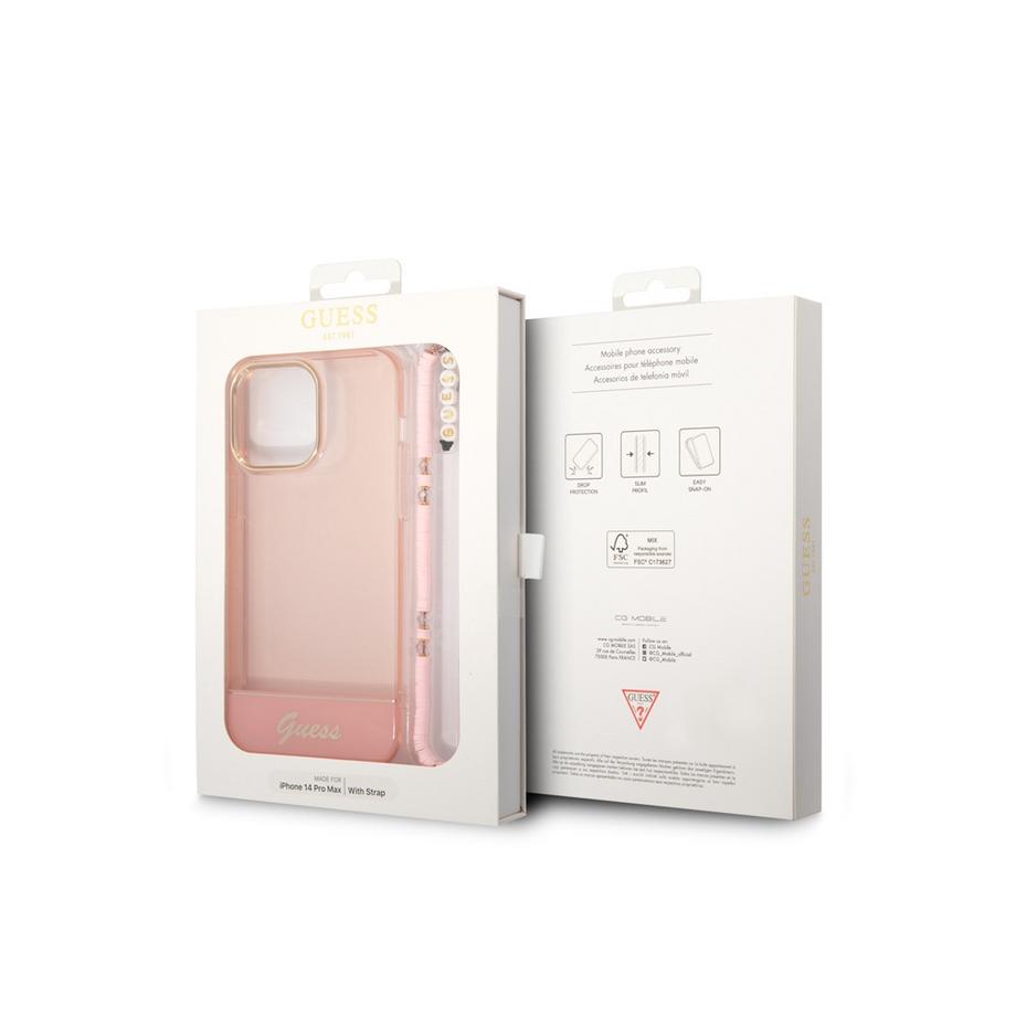 GUESS  Cover iPhone 14 Pro Max Pearl Strap 