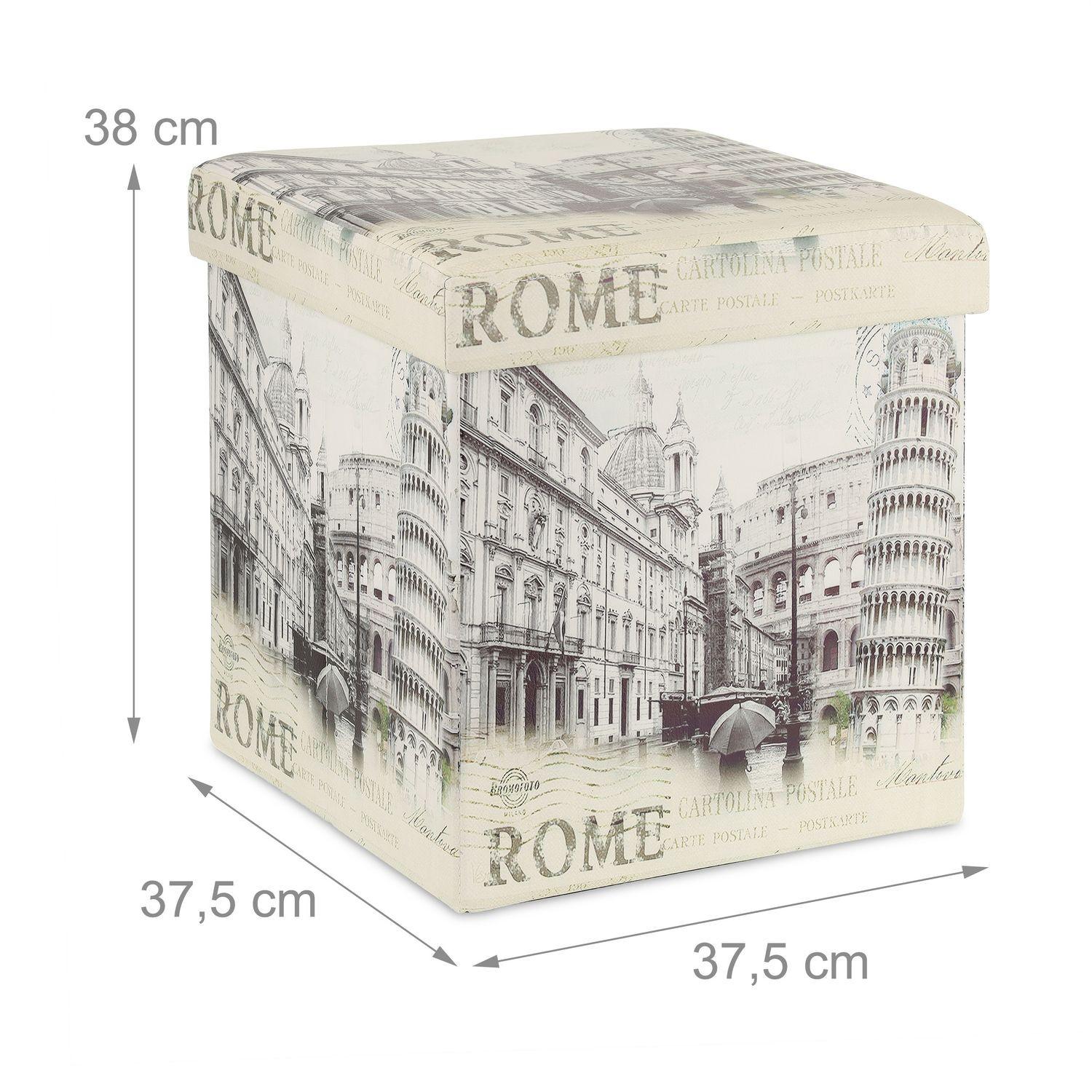 Northix Tabouret vintage avec rangement  