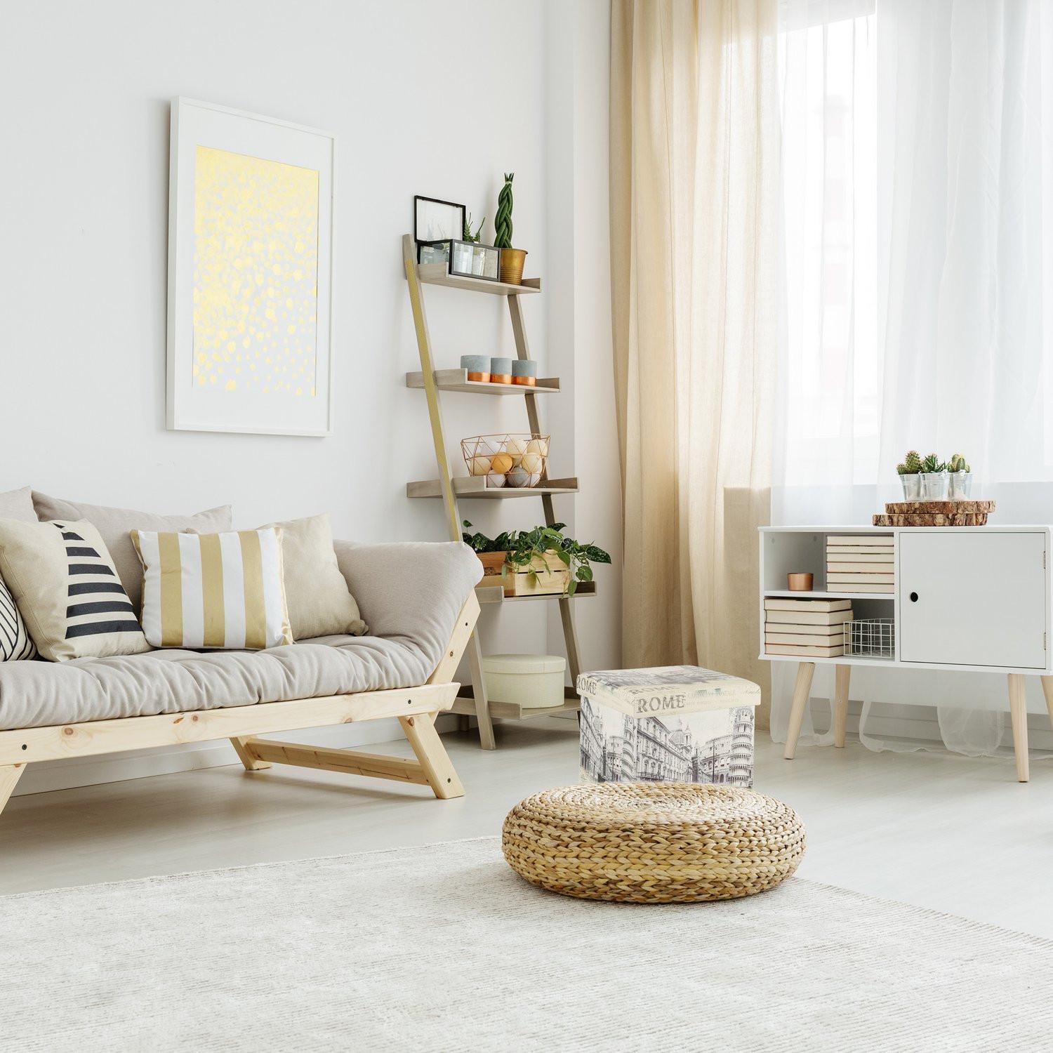 Northix Tabouret vintage avec rangement  