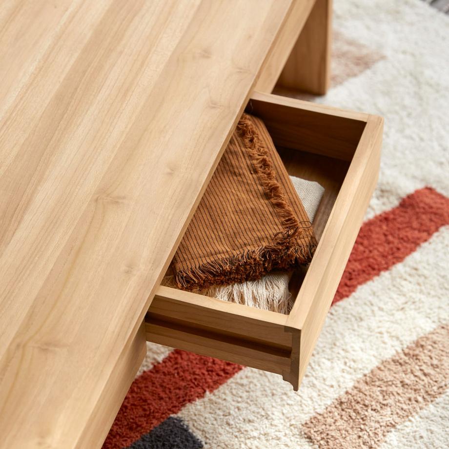 Tikamoon Couchtisch aus massivem Teakholz Eden  
