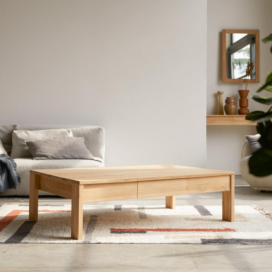 Tikamoon Couchtisch aus massivem Teakholz Eden  