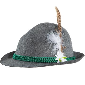 Cappello tradizionale grigio con stella alpina
