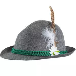 Chapeau traditionnel gris avec edelweiss