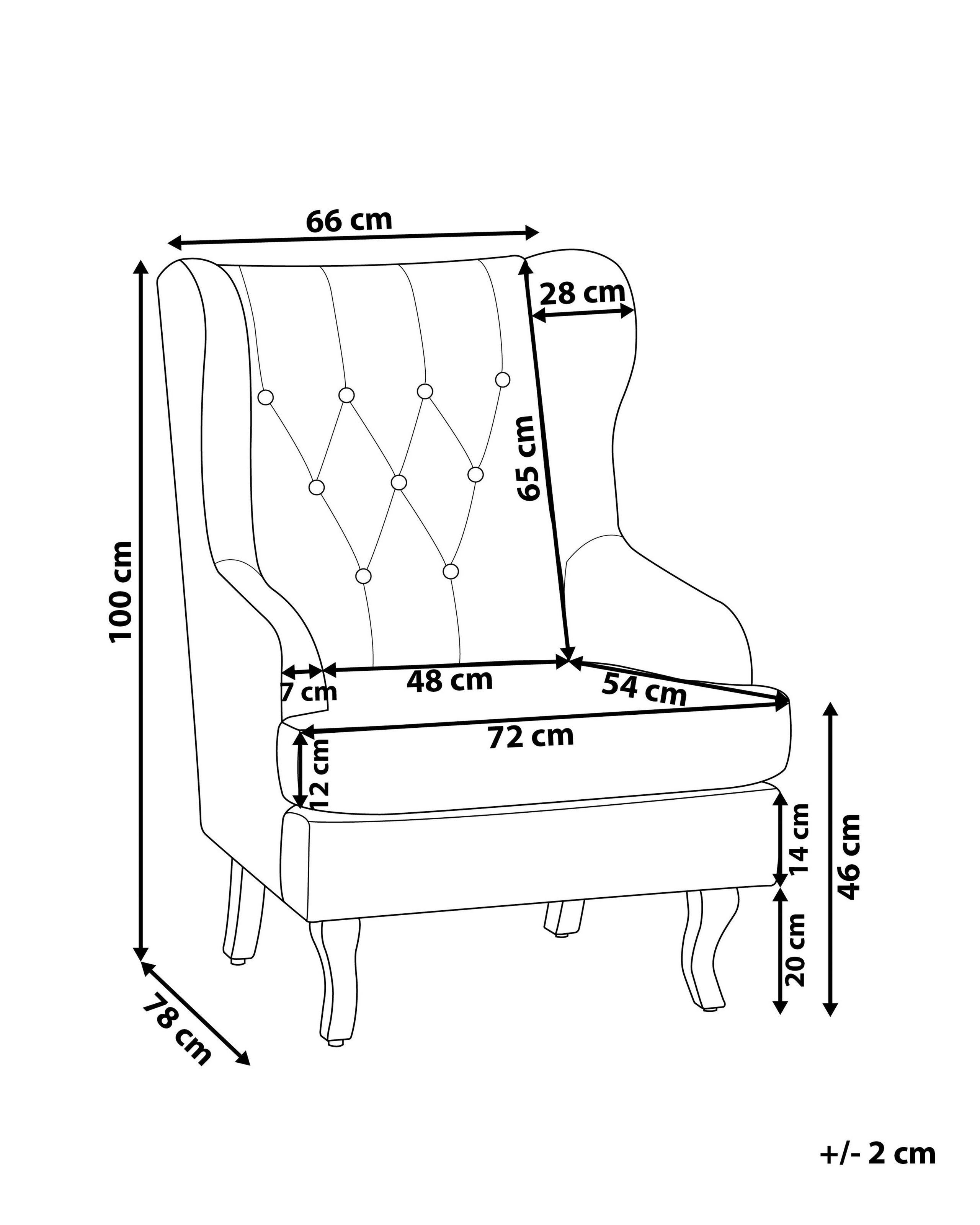 Beliani Fauteuil en Polyester Rétro ALTA  