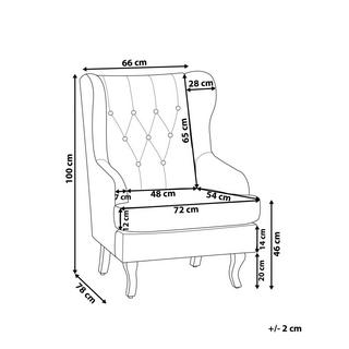 Beliani Fauteuil en Polyester Rétro ALTA  