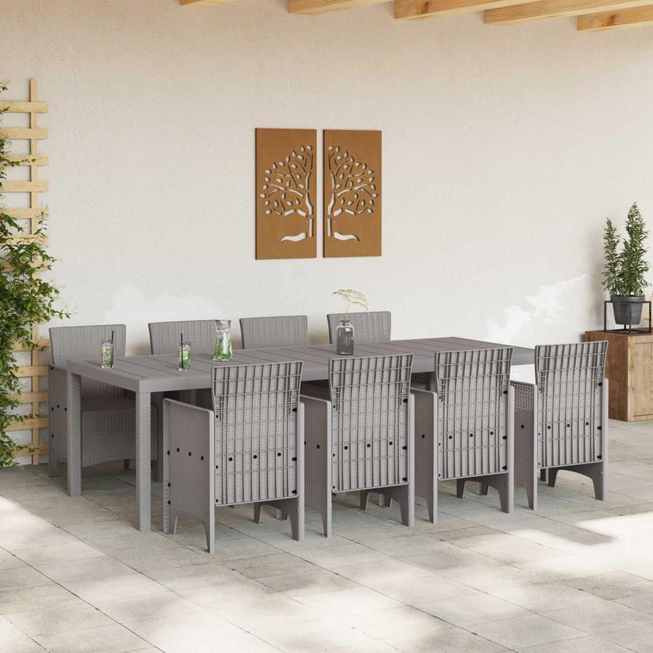 VidaXL Set da Pranzo per Giardino Polipropilene  