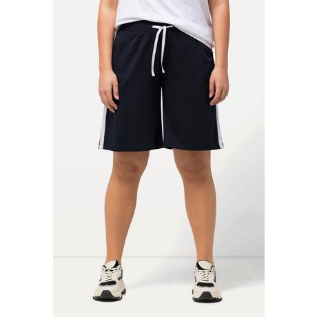 Ulla Popken  Jerseyshorts, weites Bein, Elastikbund, Bindeband 