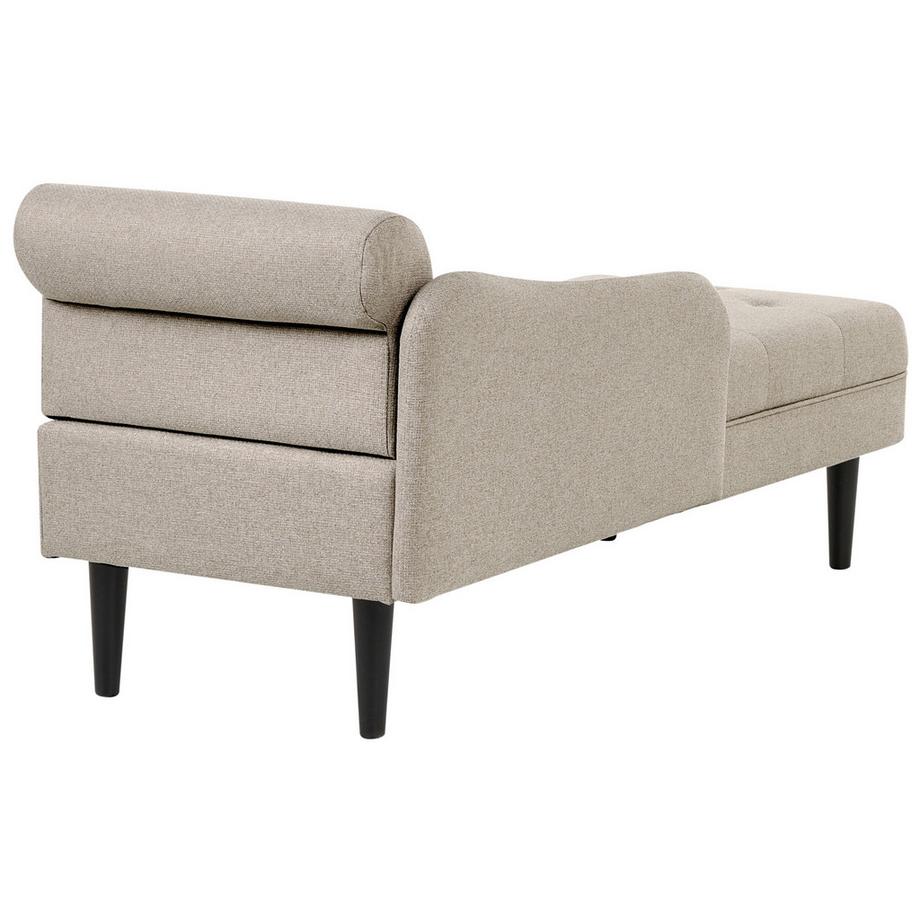 Beliani Rechtsseitige Chaiselongue aus Stoff  YVOIRE  