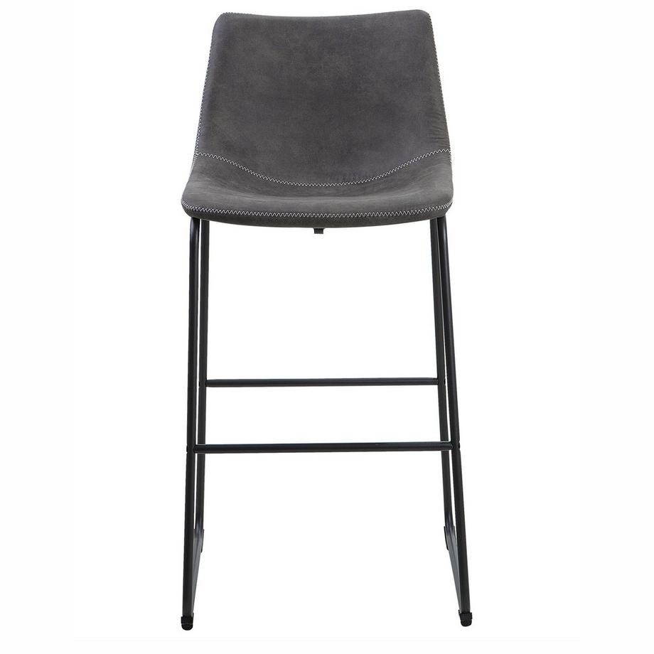 Beliani Set mit 2 Barstühlen aus Stoff  FRANKS  