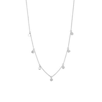 Kette mit Plättli klein 1501 Rhodiniert