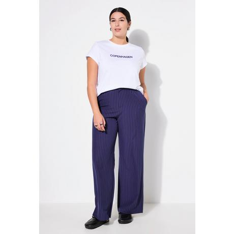 Studio Untold  Pantalon#, Wide Legs, taille haute, fines rayures 