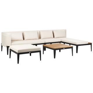 Beliani Set divani con tavolino en Legno d'acacia certificato FSC® Rustico BRACCIANO  