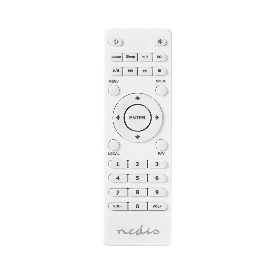 Nedis  Télécommande de remplacement | Convient à : RDIN2000WT / RDIN2500WT | Fixe | 1 unité | Transparente | Infrarouge | Blanche 