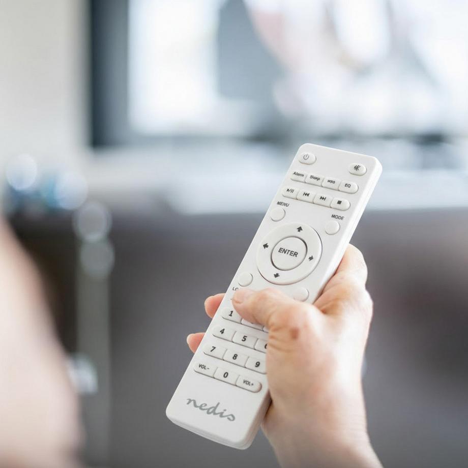 Nedis  Télécommande de remplacement | Convient à : RDIN2000WT / RDIN2500WT | Fixe | 1 unité | Transparente | Infrarouge | Blanche 